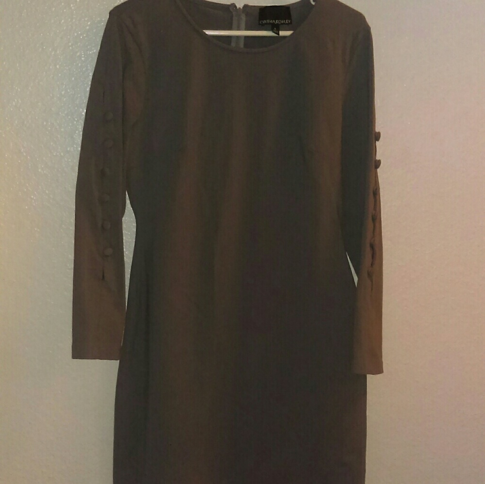 Cynthia Rowley long sleeve grey dress